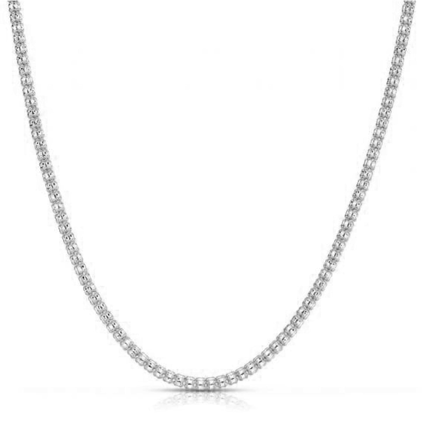 Ice Barrel Chain in 14k White Gold (3.14 mm) 