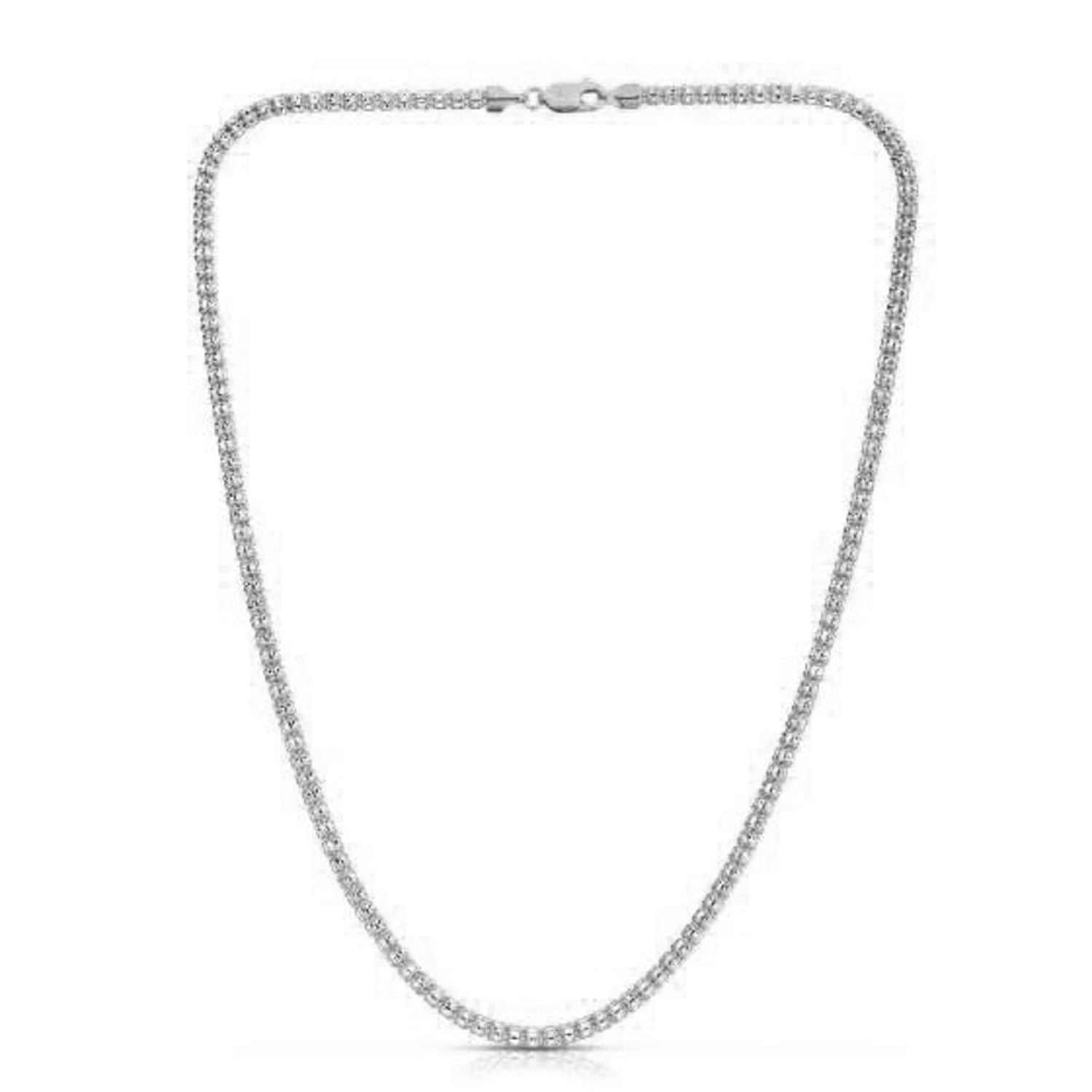 Ice Barrel Chain in 14k White Gold (3.14 mm) 