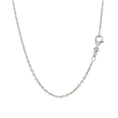 14k White Gold Round Cable Link Chain (1.50 mm) 