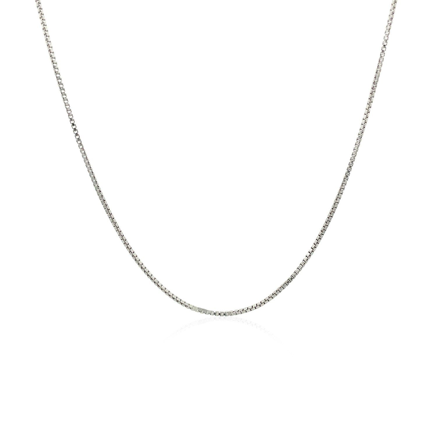 Sterling Silver Rhodium Plated Box Chain (0.70 mm) 