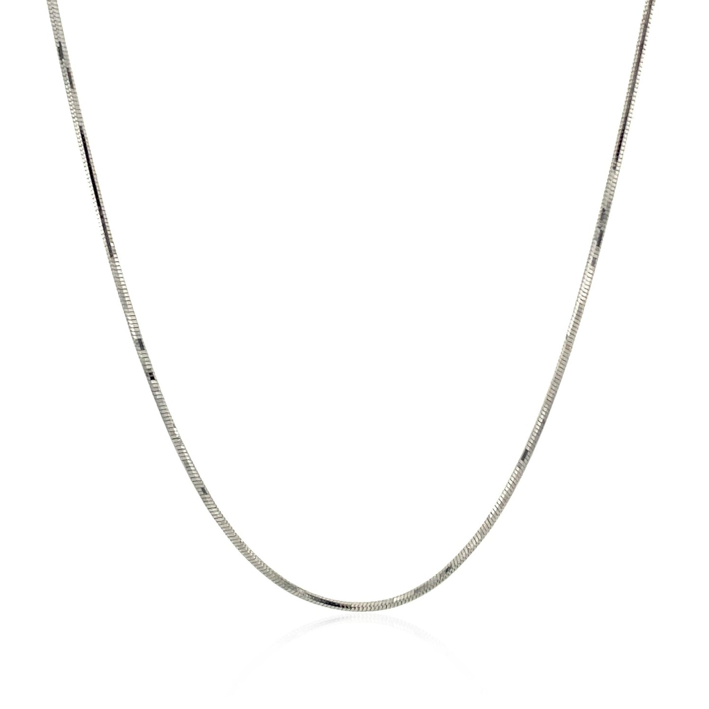 14k White Gold Adjustable Snake Chain (0.80 mm) 