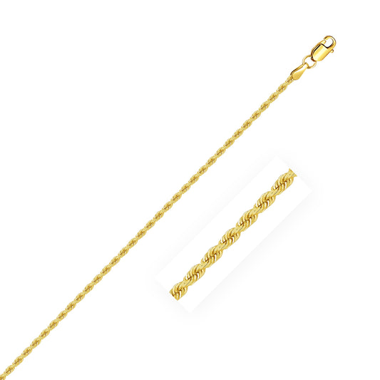 14k Yellow Gold Solid Rope Chain (1.80 mm) 