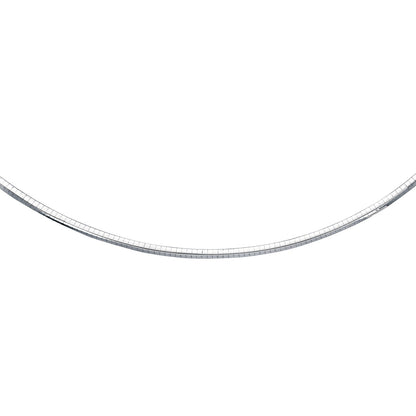 14k White Gold Chain in a Classic Omega Design (4.00 mm) 