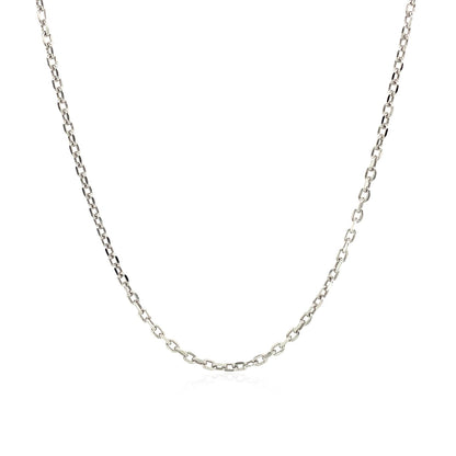 Sterling Silver Rhodium Plated Cable Chain (1.50 mm) 