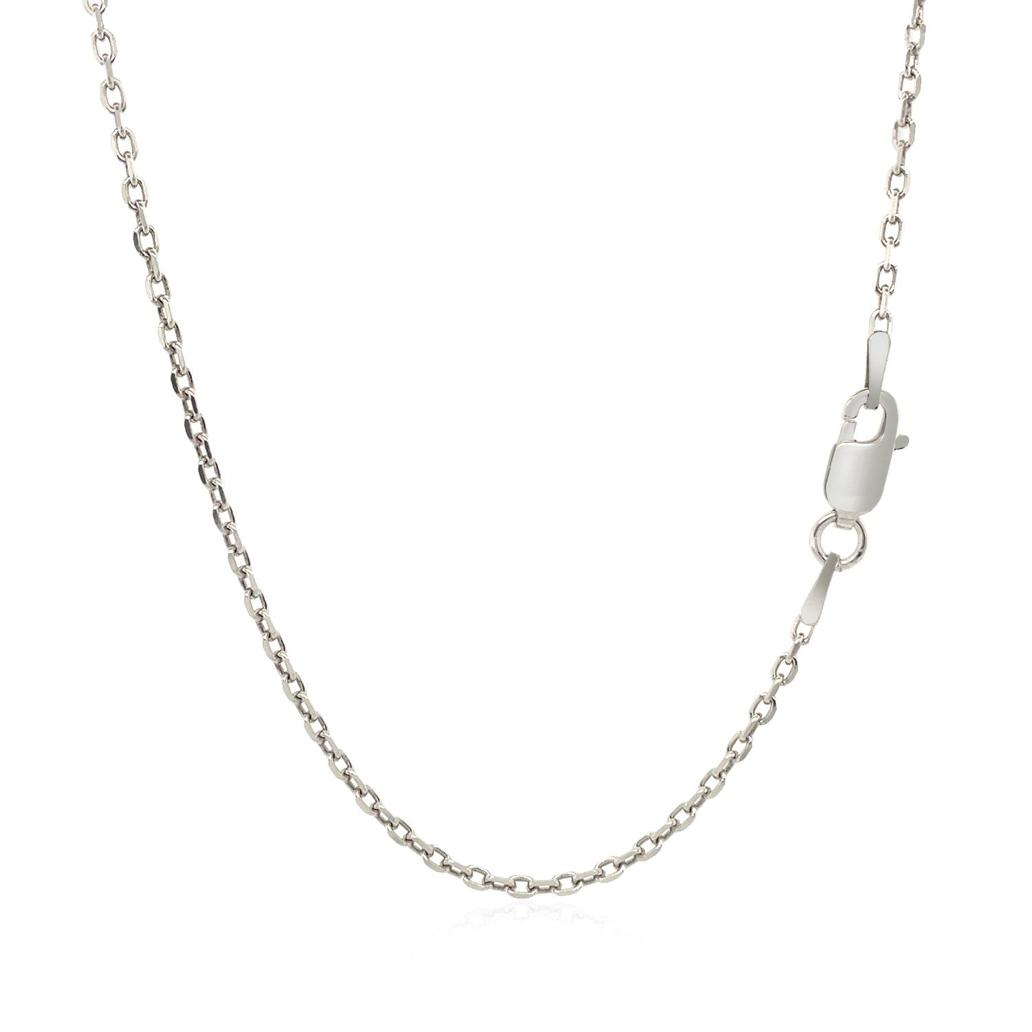 Sterling Silver Rhodium Plated Cable Chain (1.50 mm) 