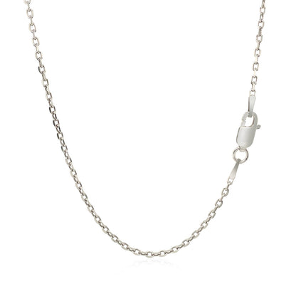 Sterling Silver Rhodium Plated Cable Chain (1.50 mm) 