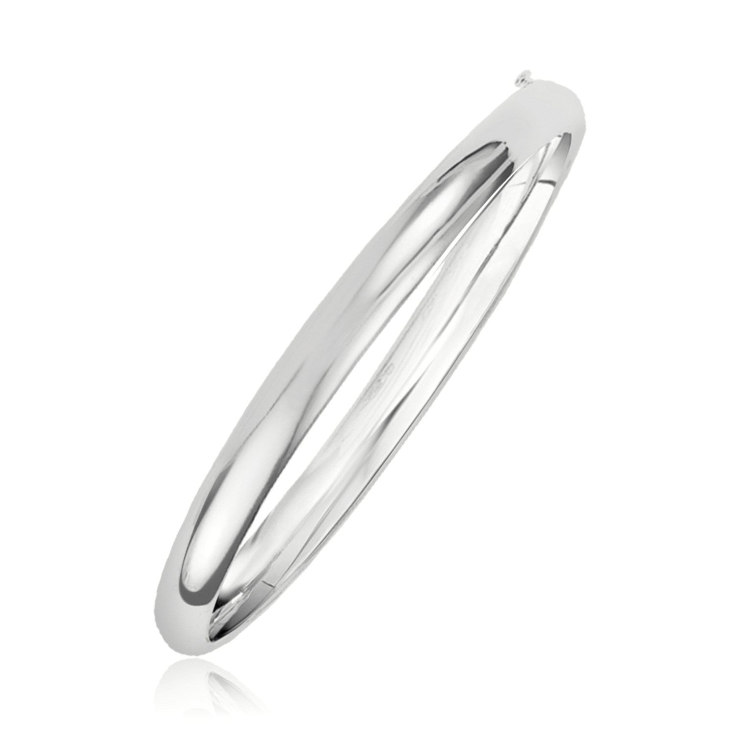 Classic Bangle in 14k White Gold (5.00 mm) 