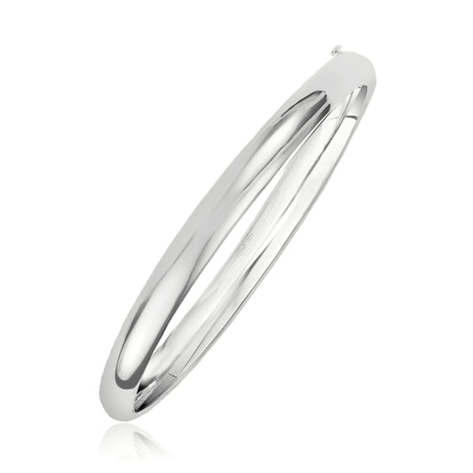 Classic Bangle in 14k White Gold (5.00 mm) 