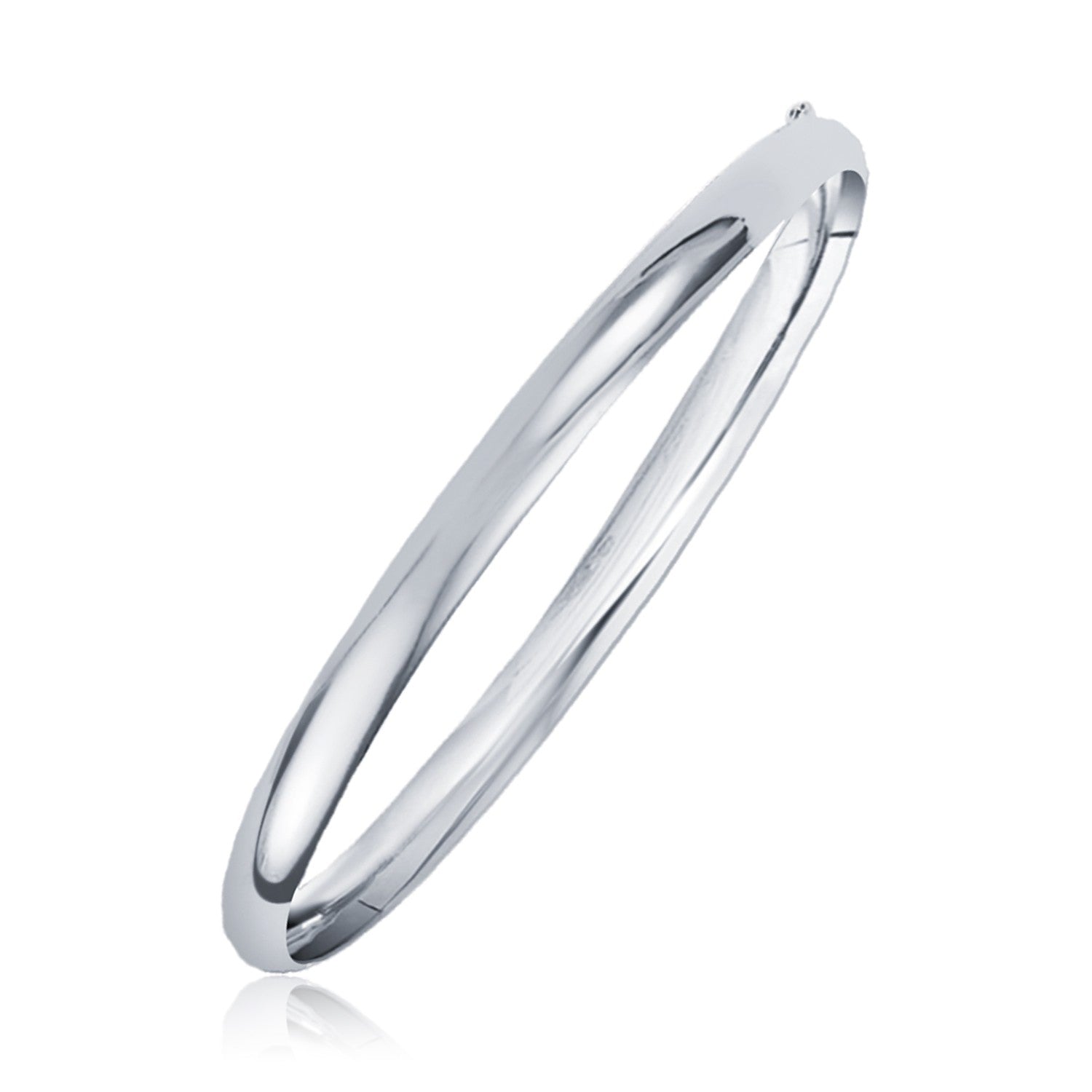 Classic Bangle in 14k White Gold (6.00 mm) 