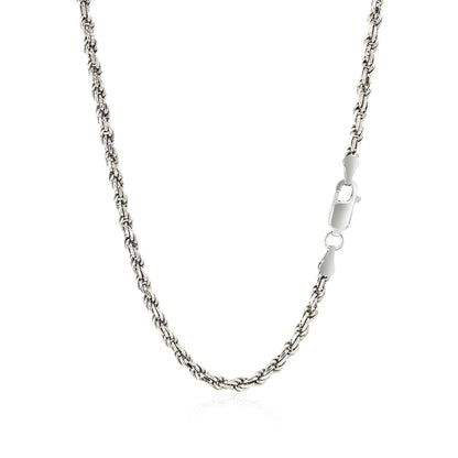 Sterling Silver Diamond Cut Rope Style Chain (2.90 mm) 