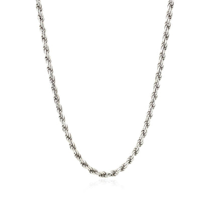 Sterling Silver Diamond Cut Rope Style Chain (2.90 mm) 