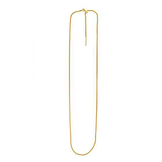 Endless Adjustable Wheat Chain in 14k Yellow Gold (1.10 mm) 
