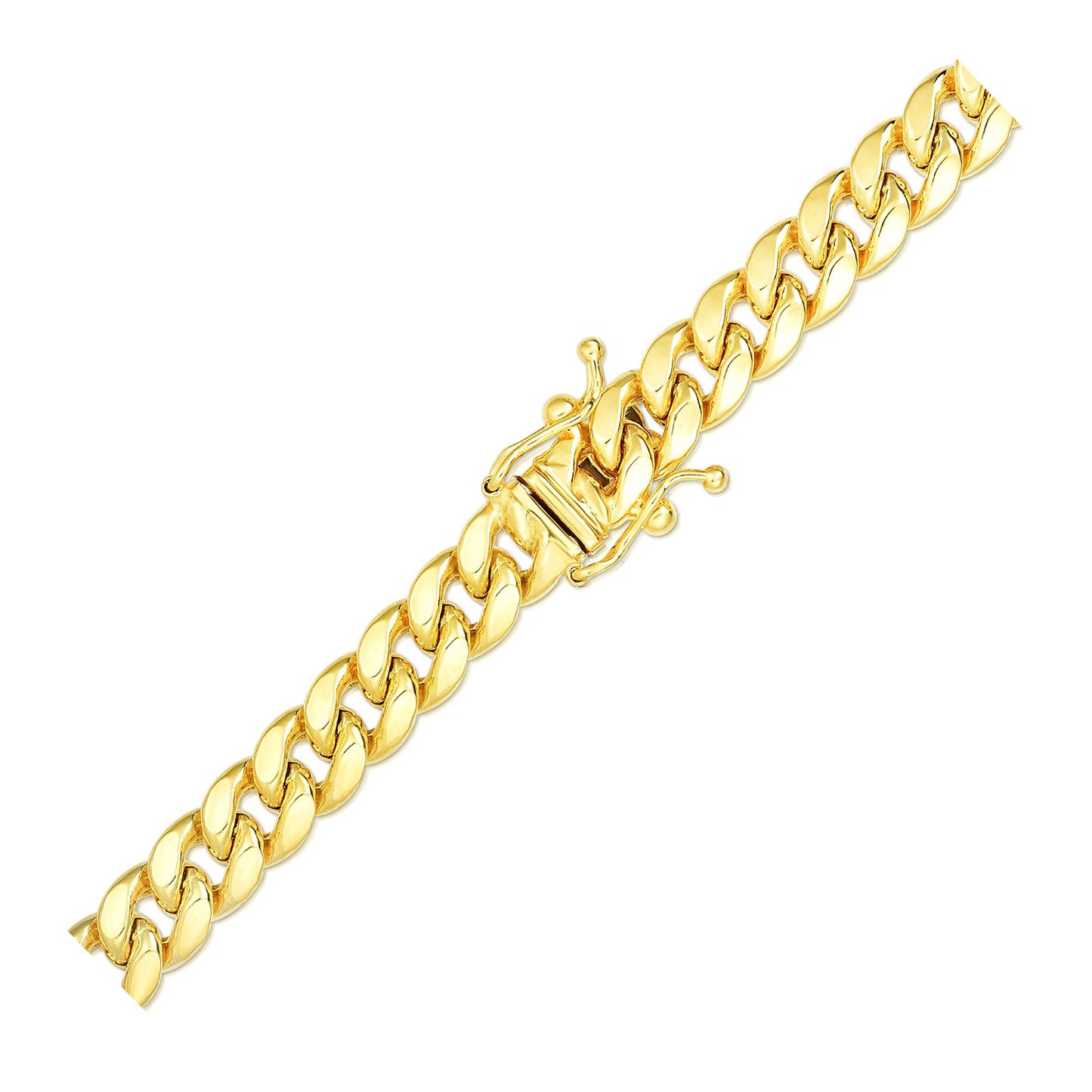 14k Yellow Gold Semi Solid Miami Cuban Bracelet (6.10 mm) 