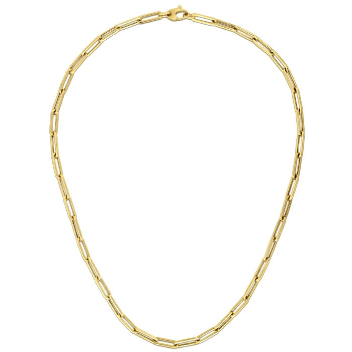 14K Yellow Gold Bold Paperclip Chain (4.20 mm) 