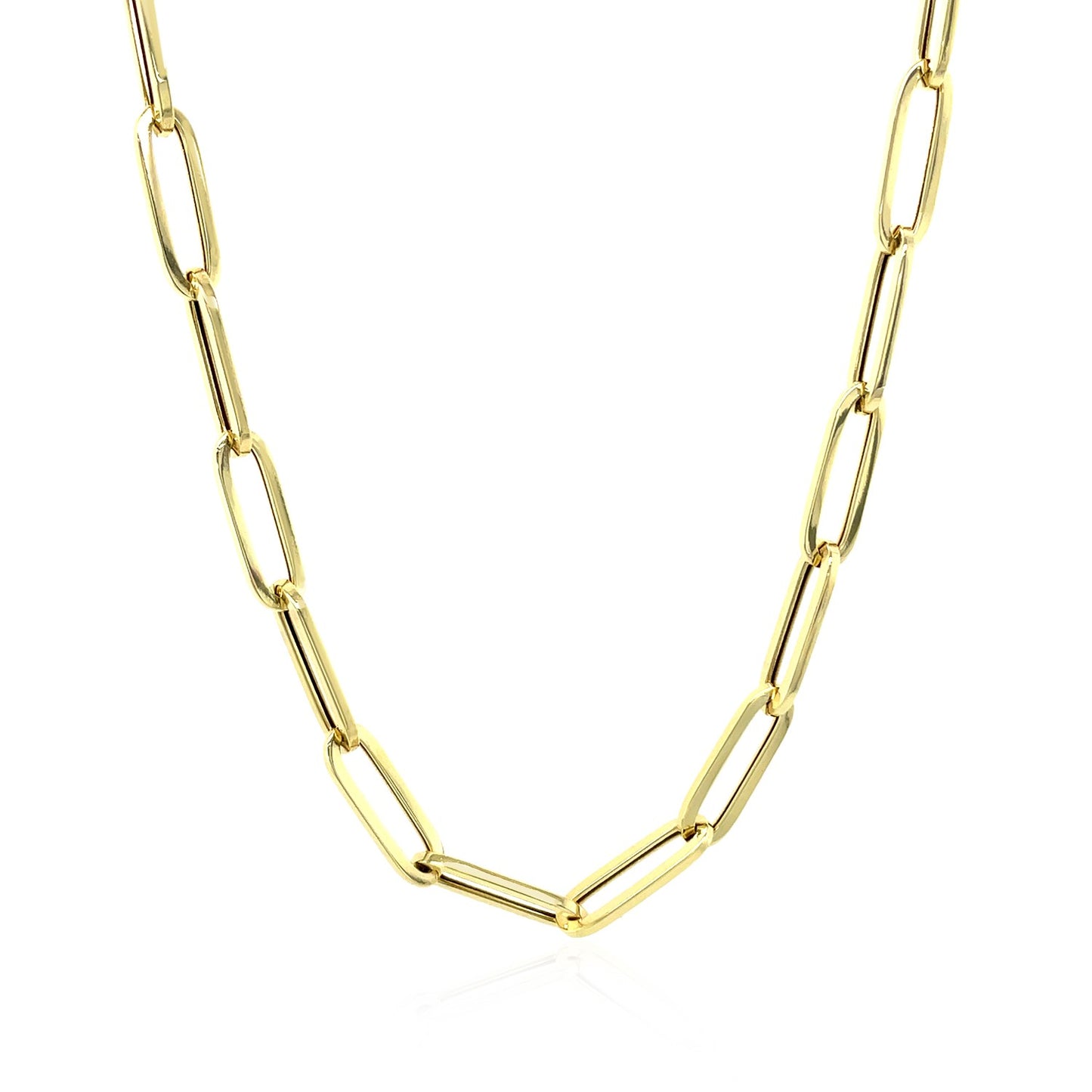 14K Yellow Gold Bold Paperclip Chain (4.20 mm) 