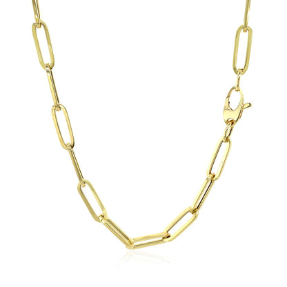 14K Yellow Gold Bold Paperclip Chain (4.20 mm) 