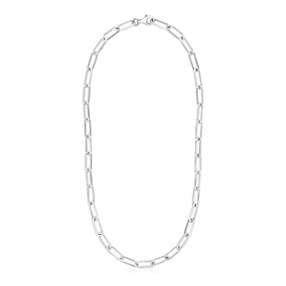 Sterling Silver Paperclip Chain Necklace 