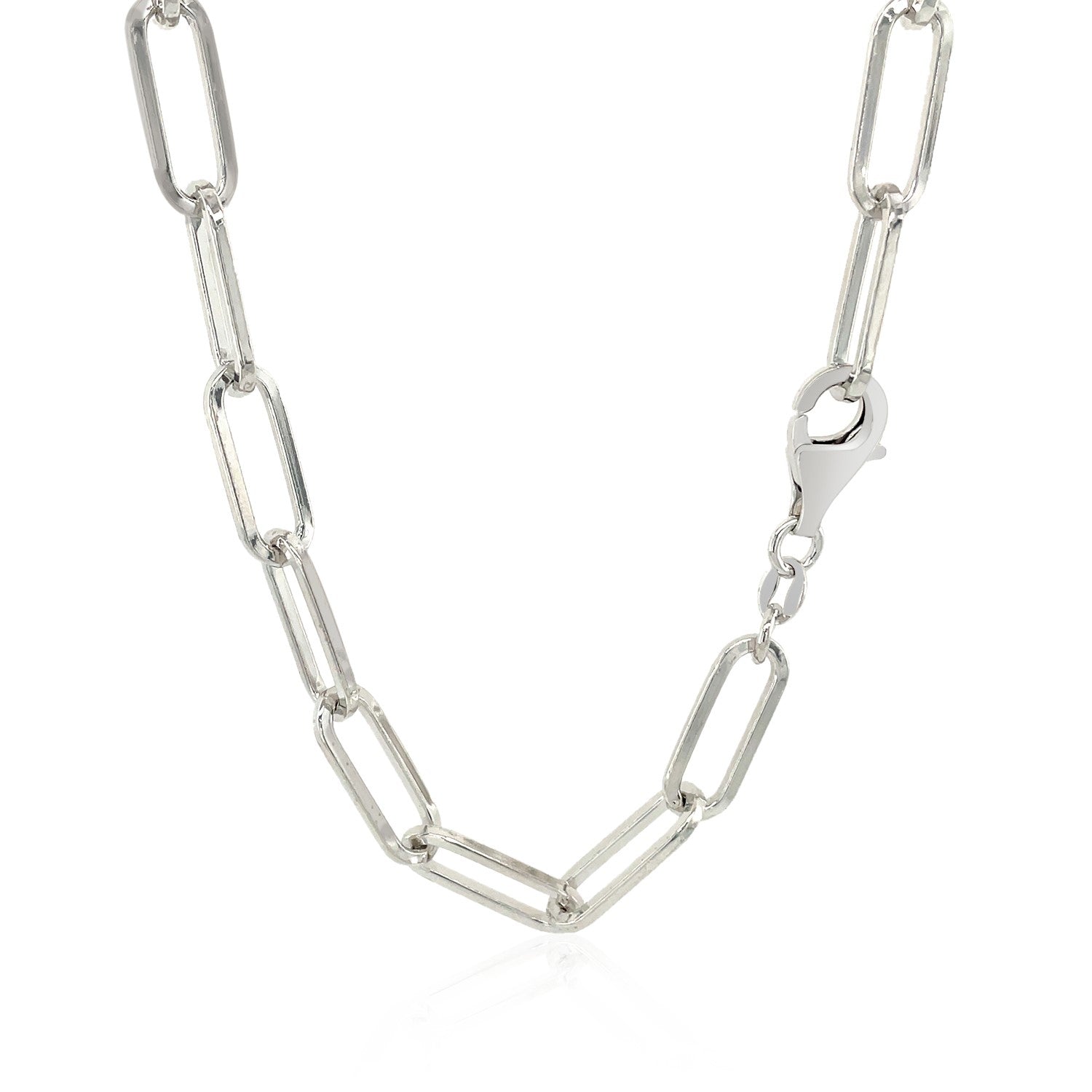 Sterling Silver Paperclip Chain Necklace 