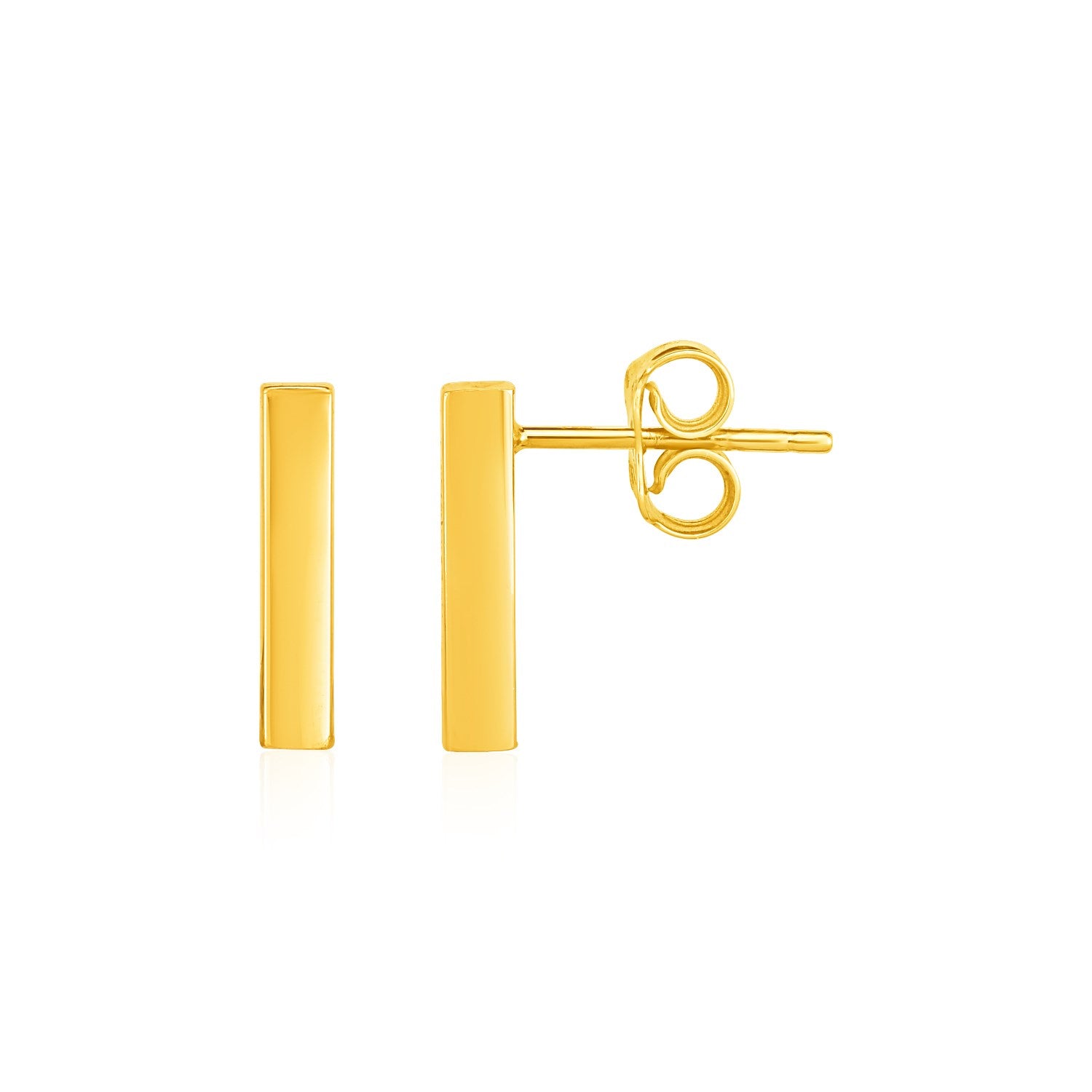 Bar Post Earrings in 14k Yellow Gold 