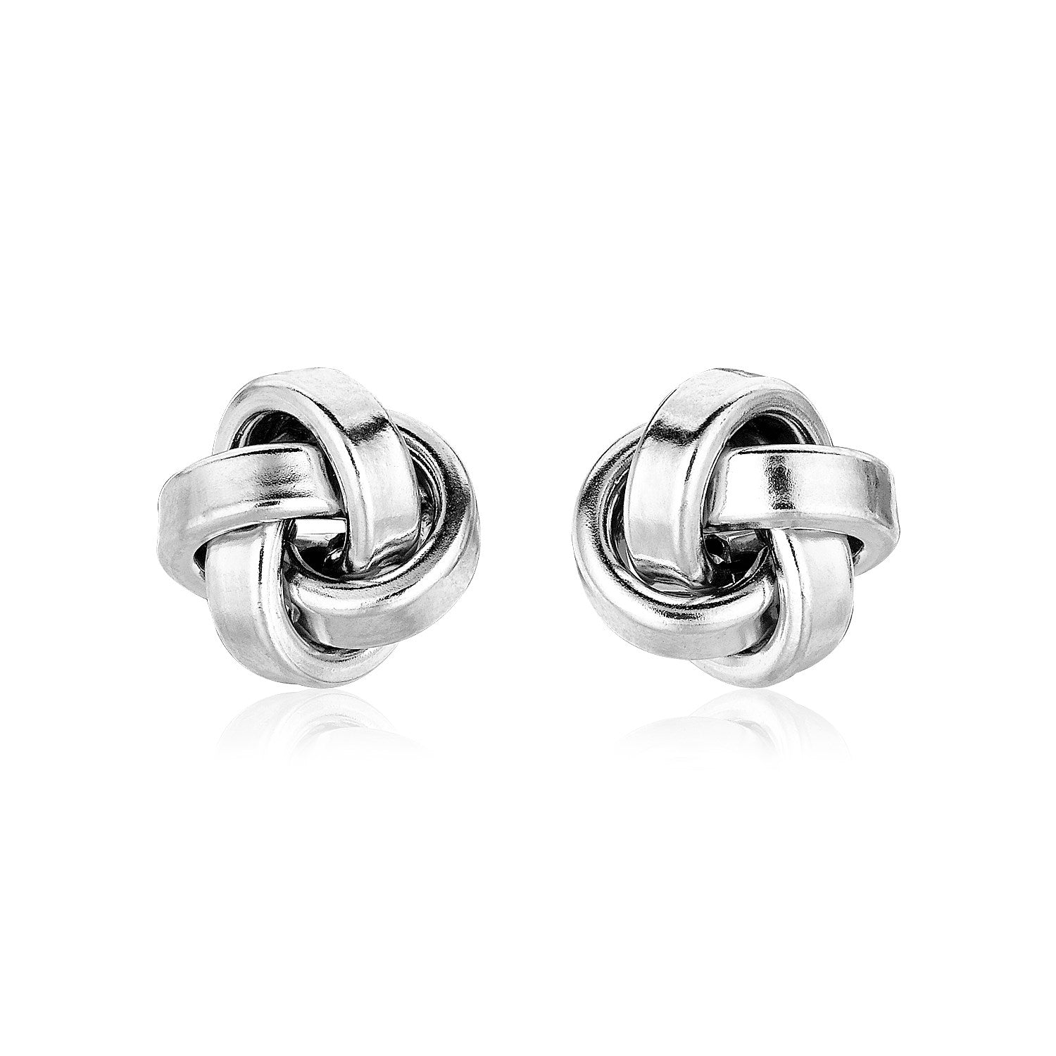 Sterling Silver Polished Love Knot Earrings(10mm) 