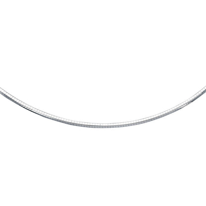 Sterling Silver Classic Omega Chain Necklace (4.0mm) 