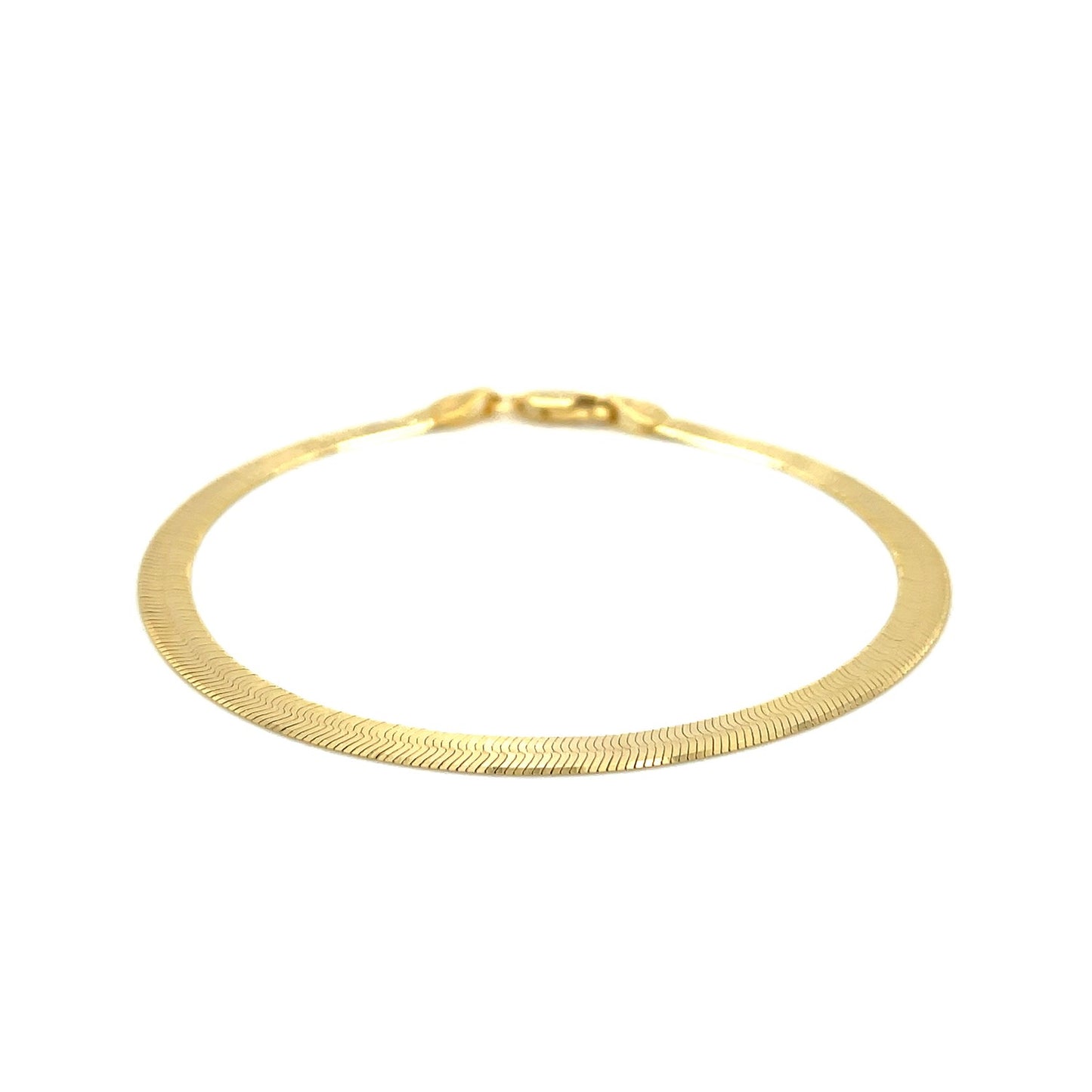 14k Yellow Gold Super Flex Herringbone Bracelet (3.80 mm) 