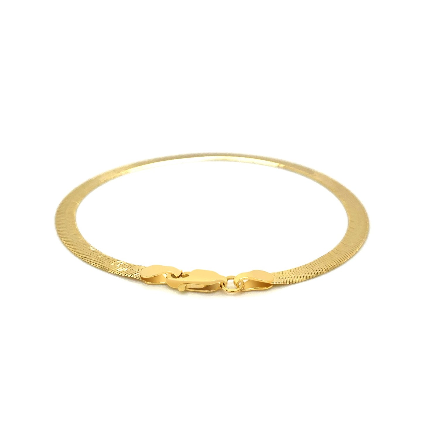 14k Yellow Gold Super Flex Herringbone Bracelet (3.80 mm) 