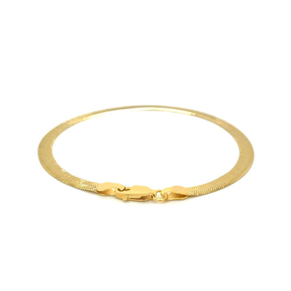 14k Yellow Gold Super Flex Herringbone Bracelet (3.80 mm) 