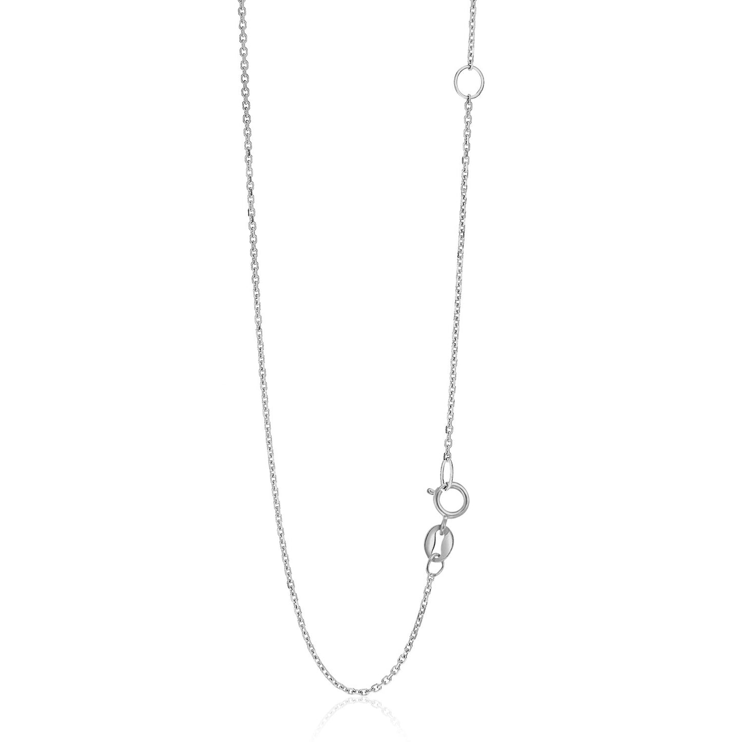 14k White Gold Adjustable Cable Chain (1.10 mm) 