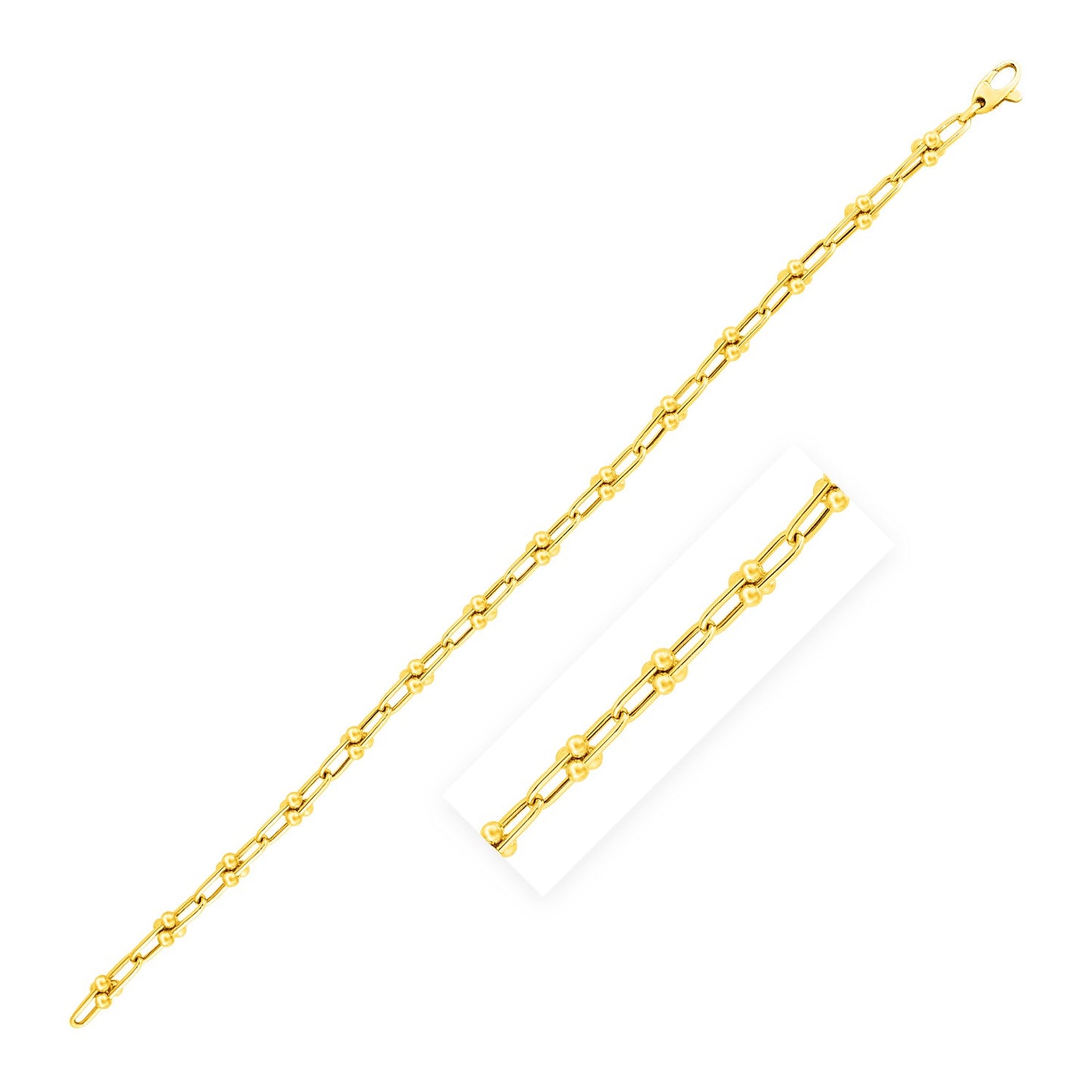 14k Yellow Gold 7 1/2 inch Jax Chain Bracelet (3.00 mm) 