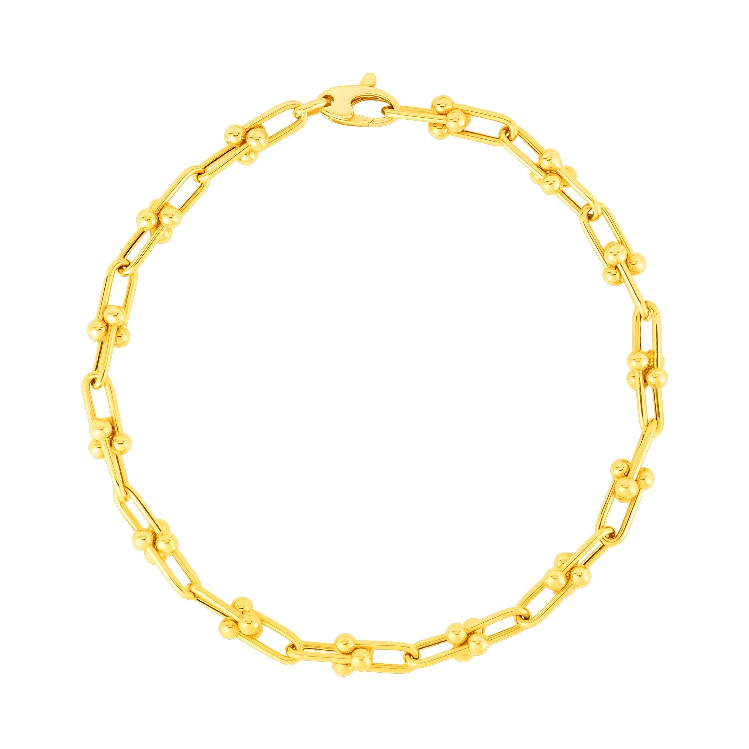 14k Yellow Gold 7 1/2 inch Jax Chain Bracelet (3.00 mm) 