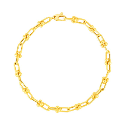 14k Yellow Gold 7 1/2 inch Jax Chain Bracelet (3.00 mm) 