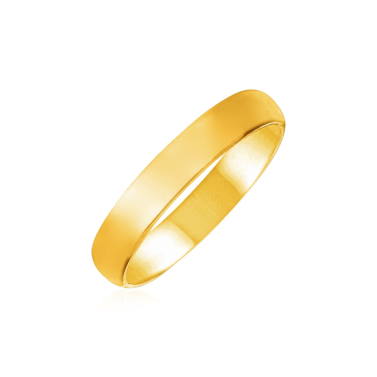 14k Yellow Gold Comfort Fit Wedding Band(4.00 mm) 