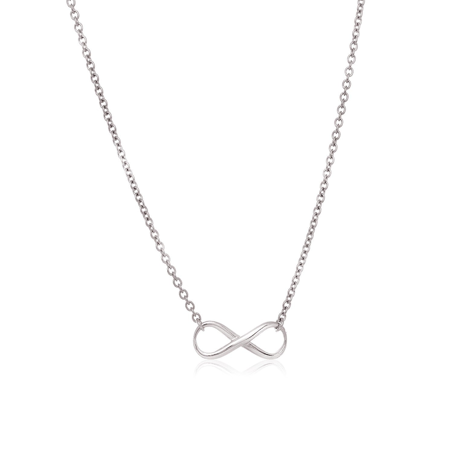 Sterling Silver Infinity Symbol Necklace 