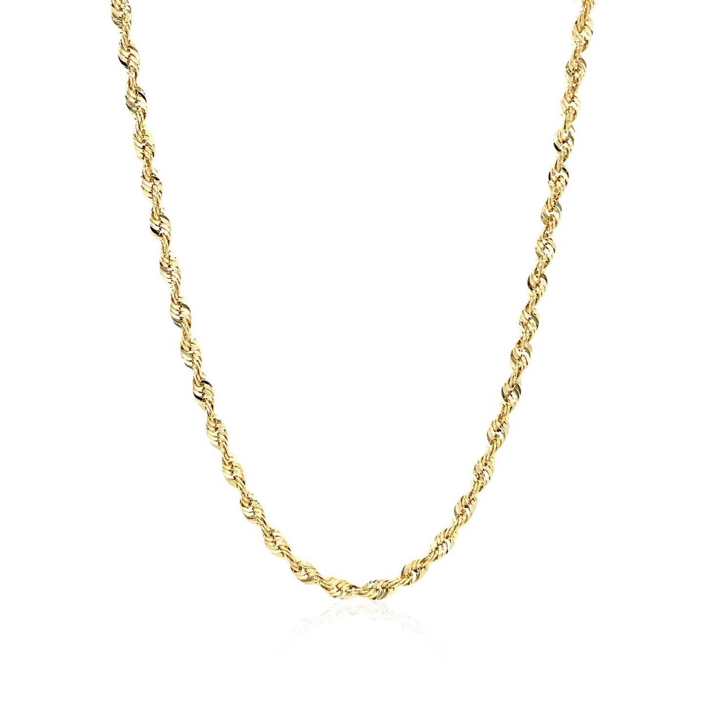 14k Yellow Gold Light Rope Chain (2.5 mm) 