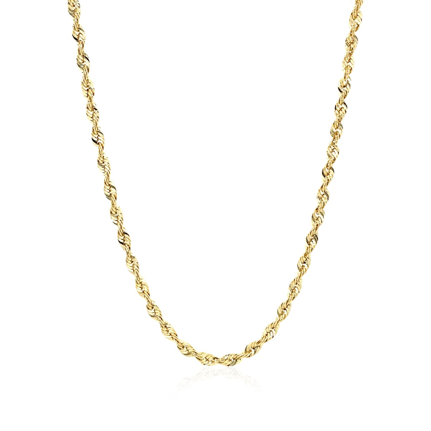 14k Yellow Gold Light Rope Chain (2.5 mm) 