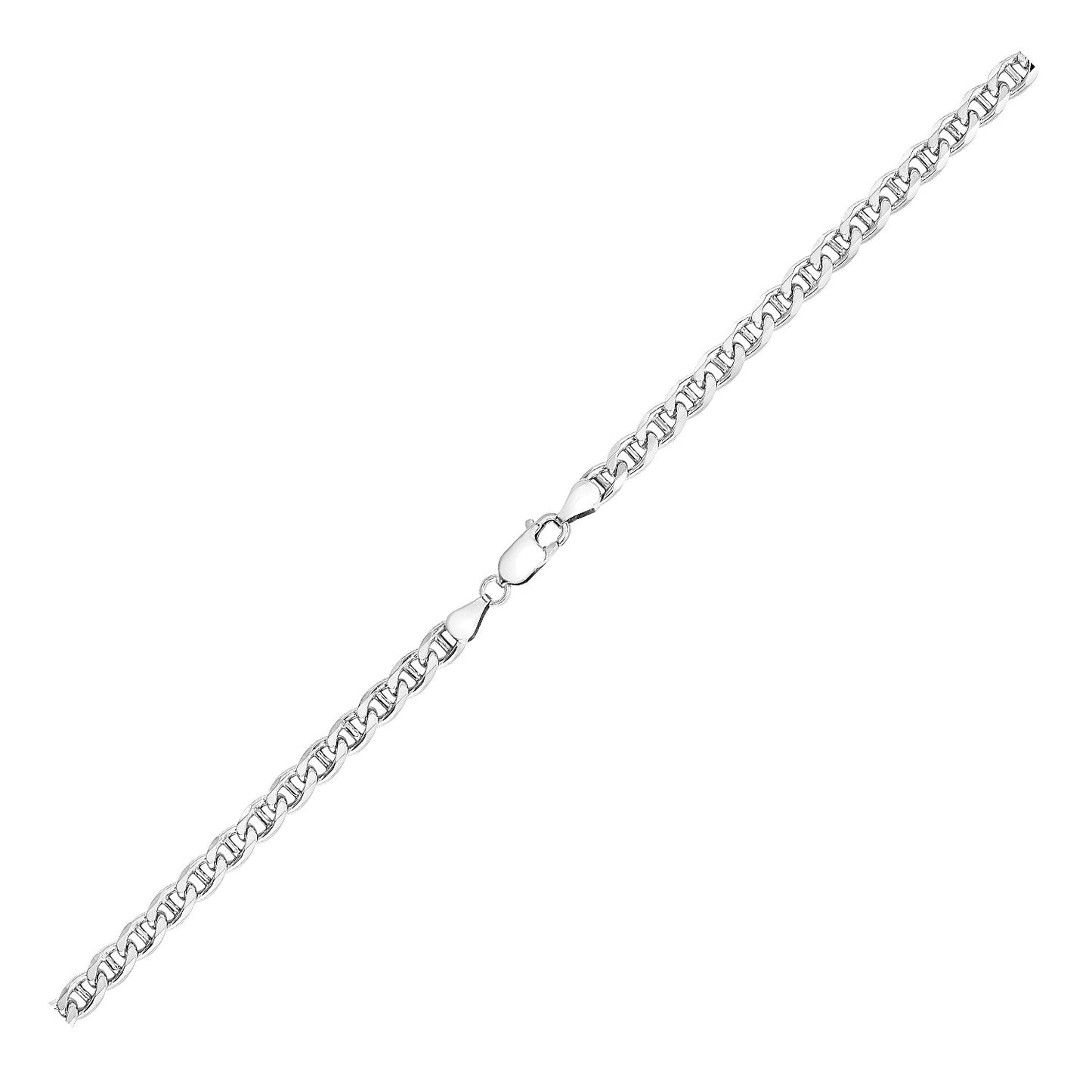 Sterling Silver Rhodium Plated Mariner Chain (5.60 mm) 