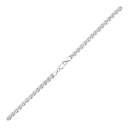 Sterling Silver Rhodium Plated Mariner Chain (5.60 mm) 