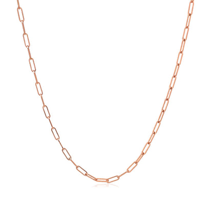 14K Rose Gold Fine Paperclip Chain (1.50 mm) 