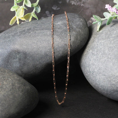 14K Rose Gold Fine Paperclip Chain (1.50 mm) 