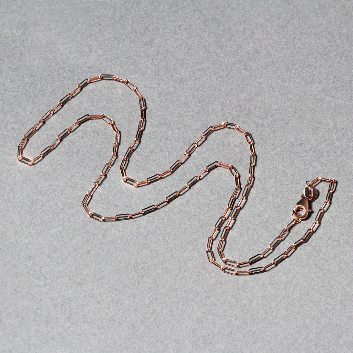 14K Rose Gold Fine Paperclip Chain (1.50 mm) 