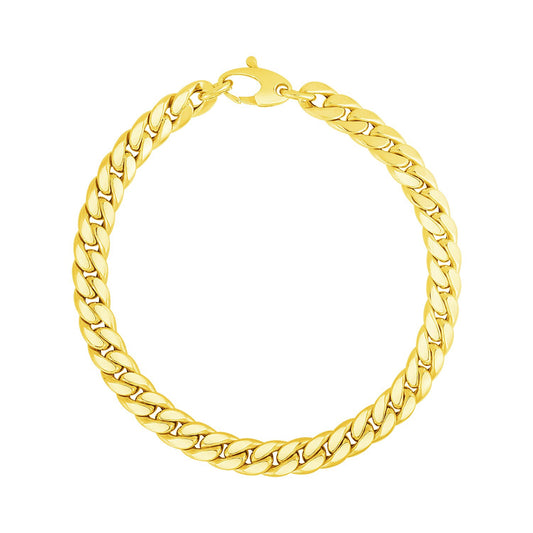 14K Yellow Gold Cuban Link Bracelet (5.90 mm) 