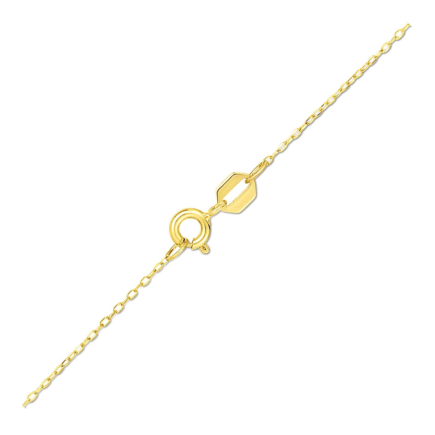 14K Yellow Gold Four Leaf Clover Necklace 