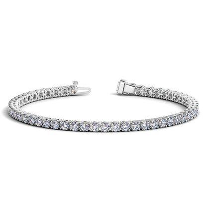 Lab Grown Round Diamond Tennis Bracelet in 14k White Gold (6 cctw F/G  VS2/SI1) 