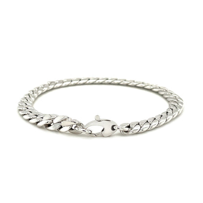 14K White Gold Cuban Link Bracelet (5.90 mm) 