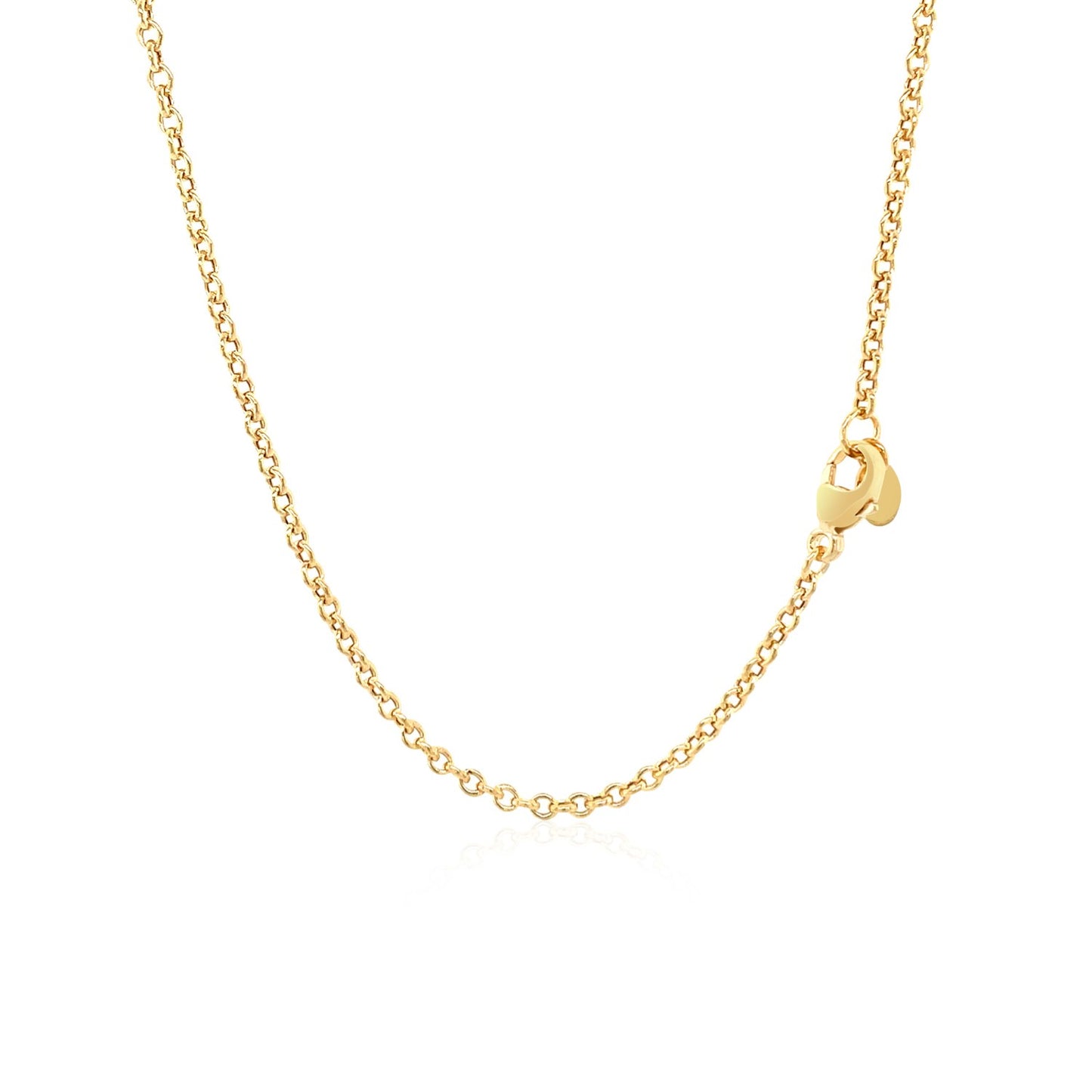 14k Yellow Gold Chain Necklace with Polished Knot 