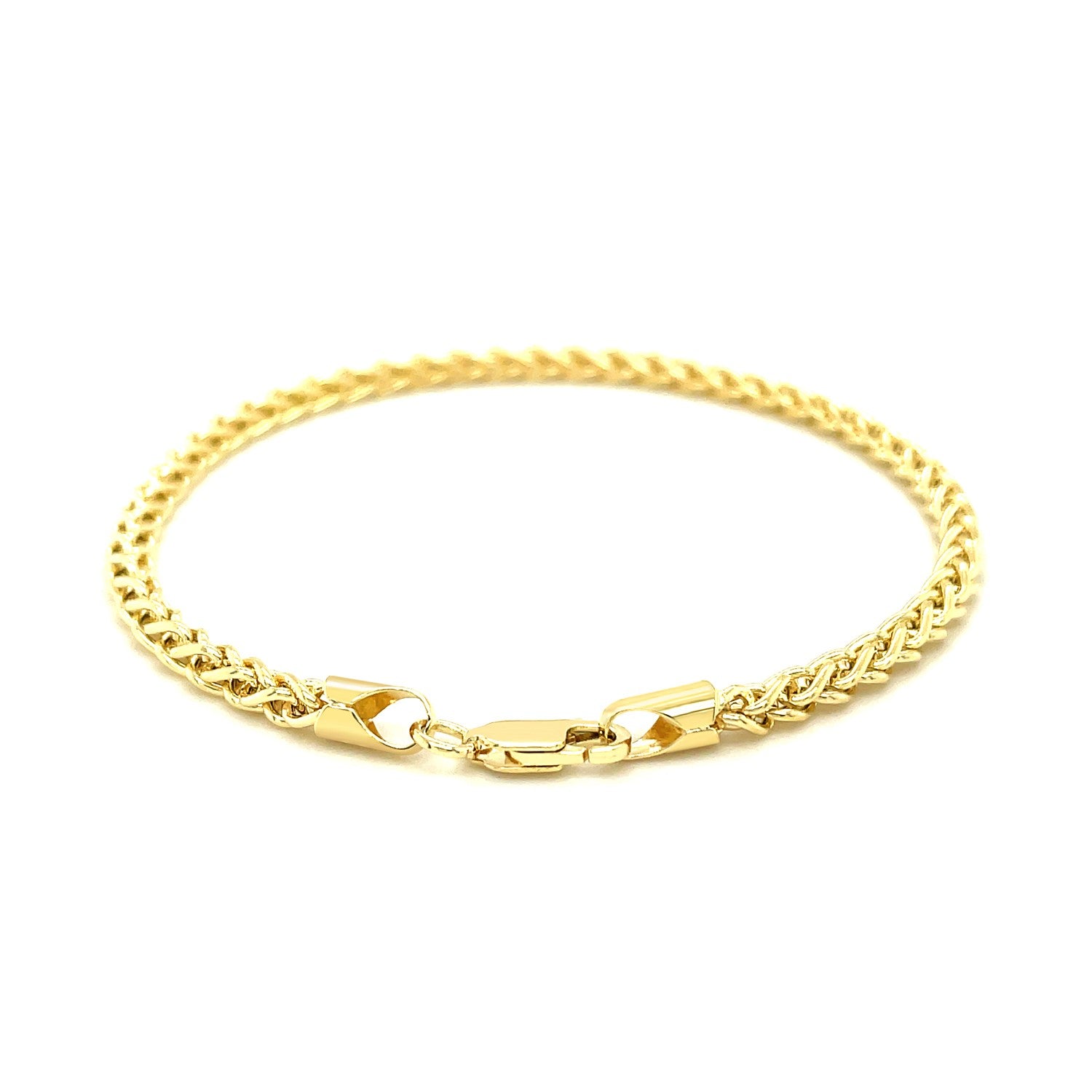 14k Yellow Gold Light Weight Wheat Bracelet  (3.20 mm) 