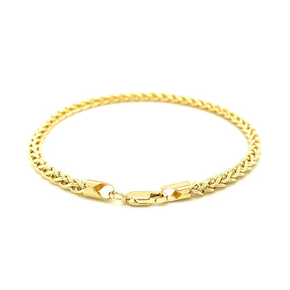 14k Yellow Gold Light Weight Wheat Bracelet  (3.20 mm) 