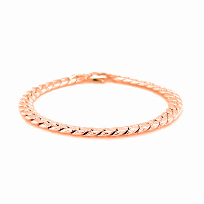 14K Rose Gold Cuban Link Bracelet (5.90 mm) 