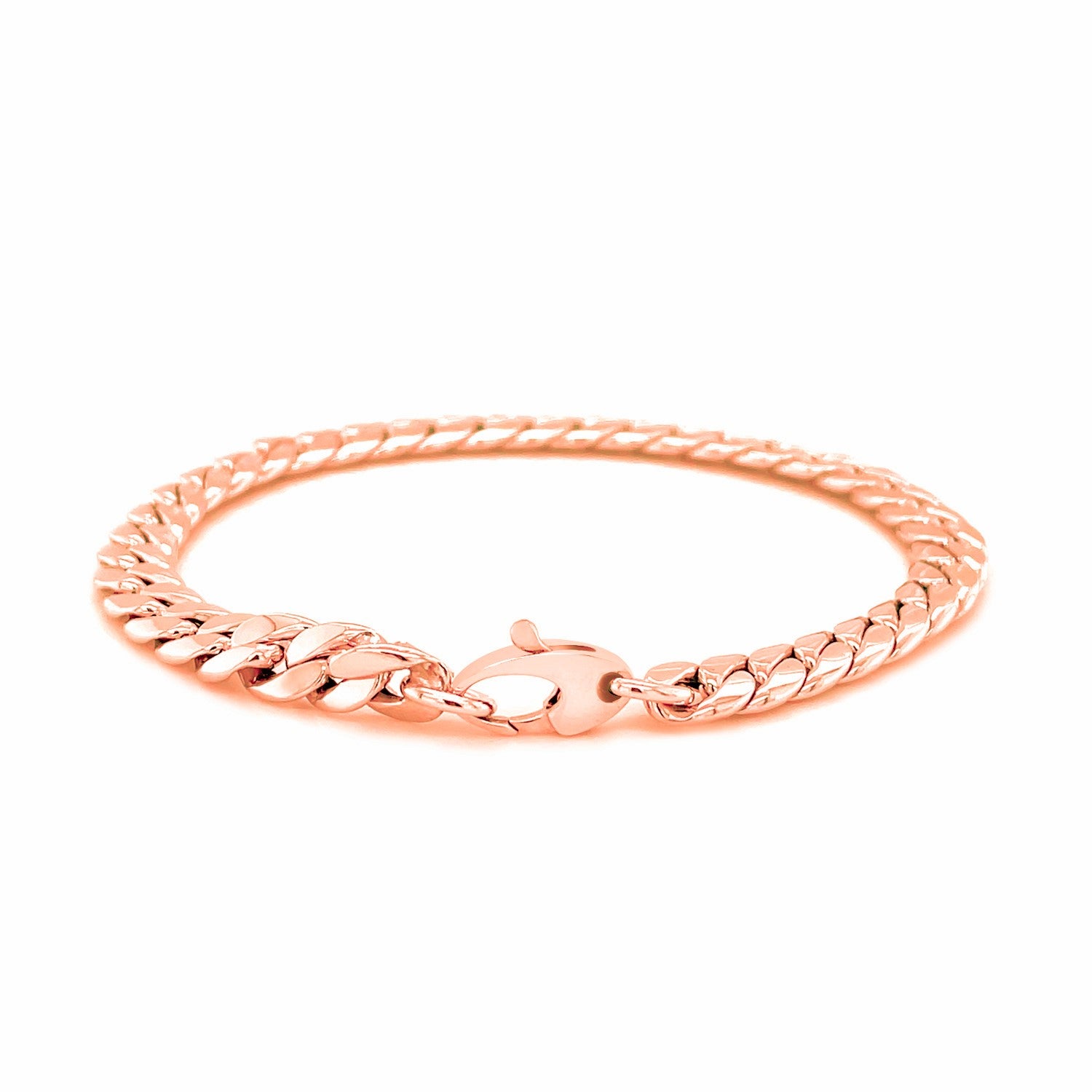 14K Rose Gold Cuban Link Bracelet (5.90 mm) 